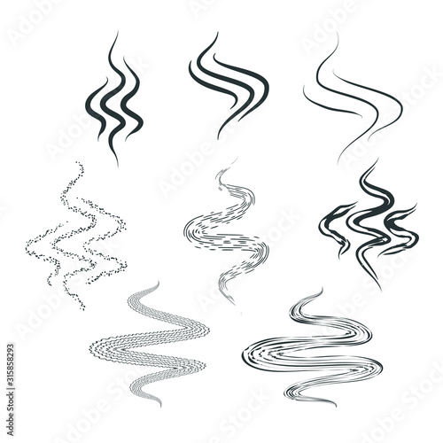 Set of smell vaporize icons