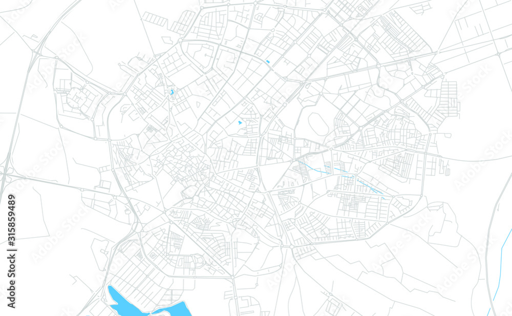 Jerez de la Frontera, Spain bright vector map