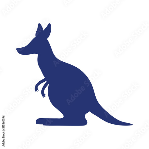 kangaroo wild animal silhouette icon