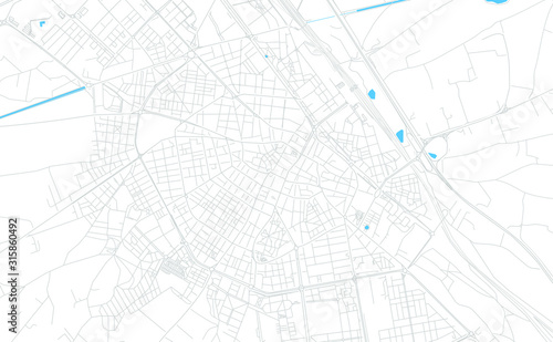 Albacete, Spain bright vector map