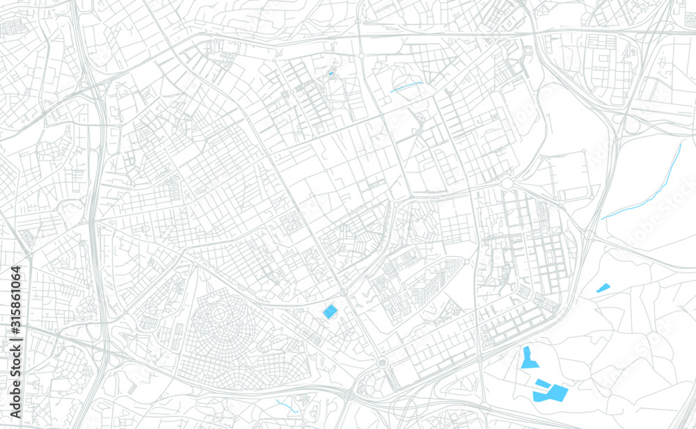 Fototapeta premium San Blas, Spain bright vector map