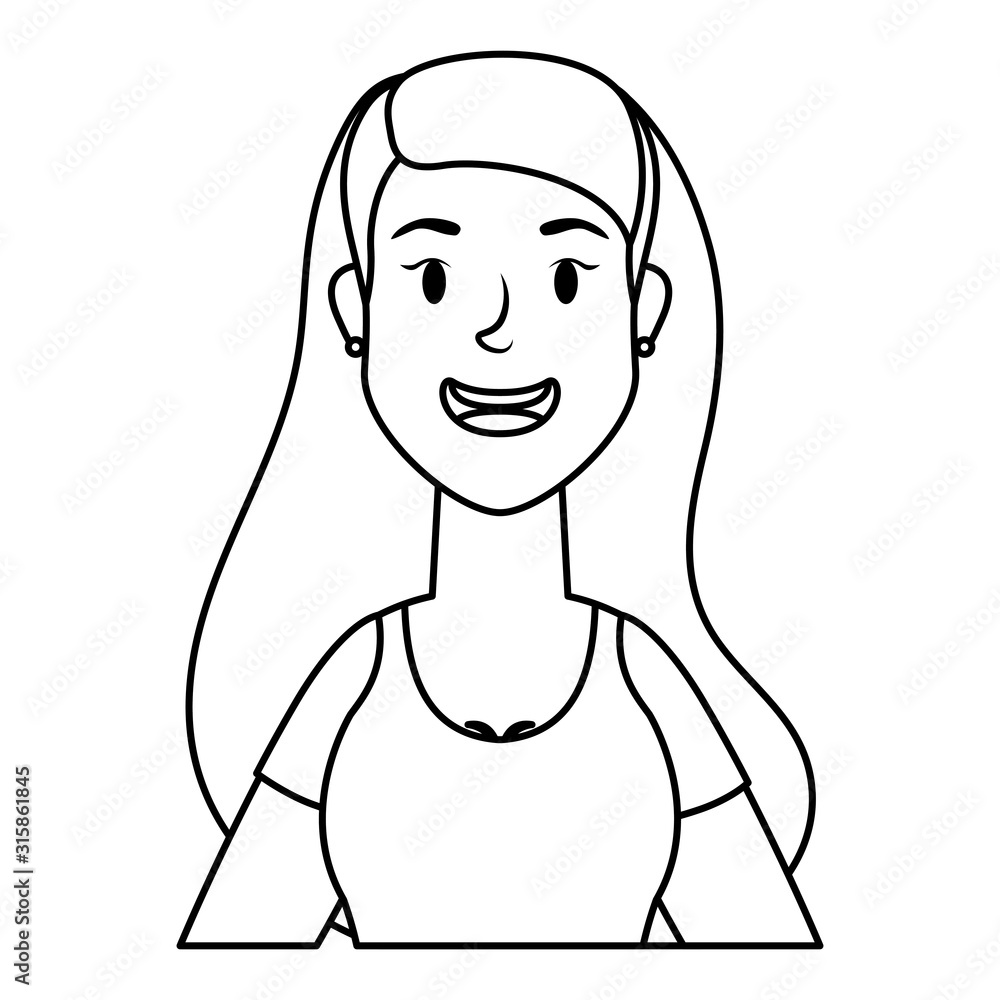 cute young woman avatar character cute young woman avatar character