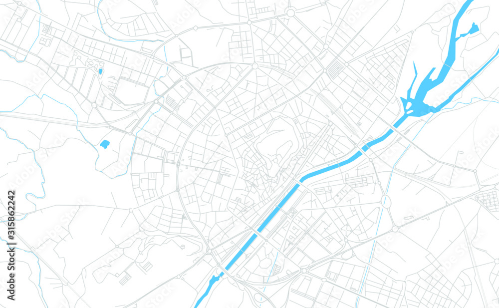Lleida, Spain bright vector map