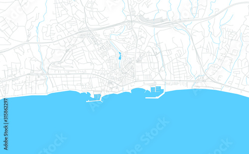Marbella, Spain bright vector map