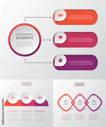 Vector infographics set.