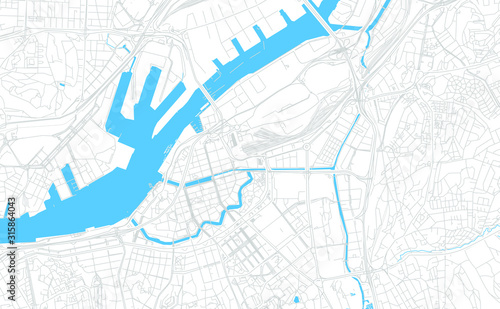 Gothenburg, Sweden bright vector map