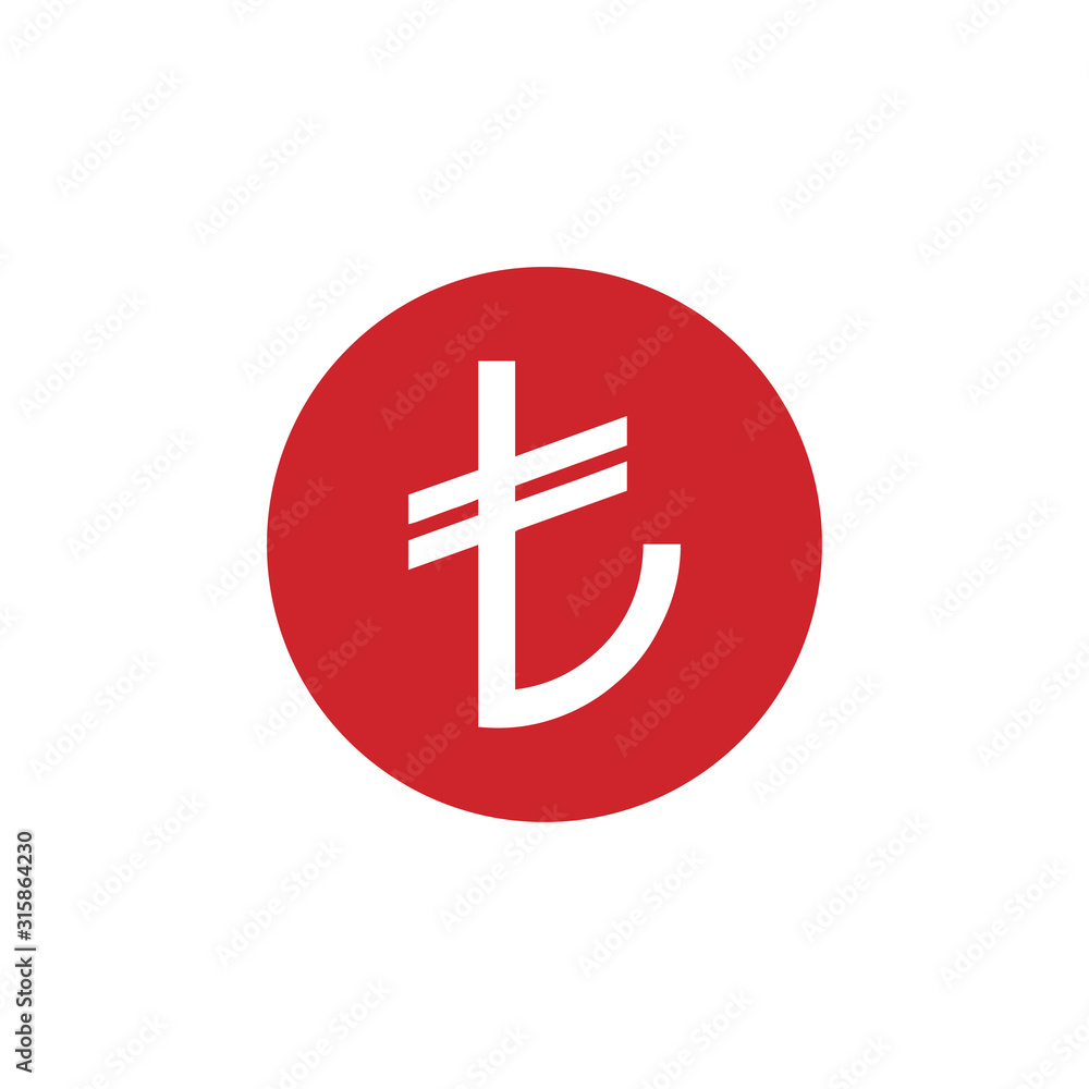 Turkey, turkish lira icon. Vector illustration, flat design Turkey, turkish lira icon. Vector illustration, flat design