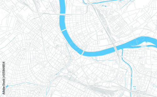 Basel, Switzerland bright vector map