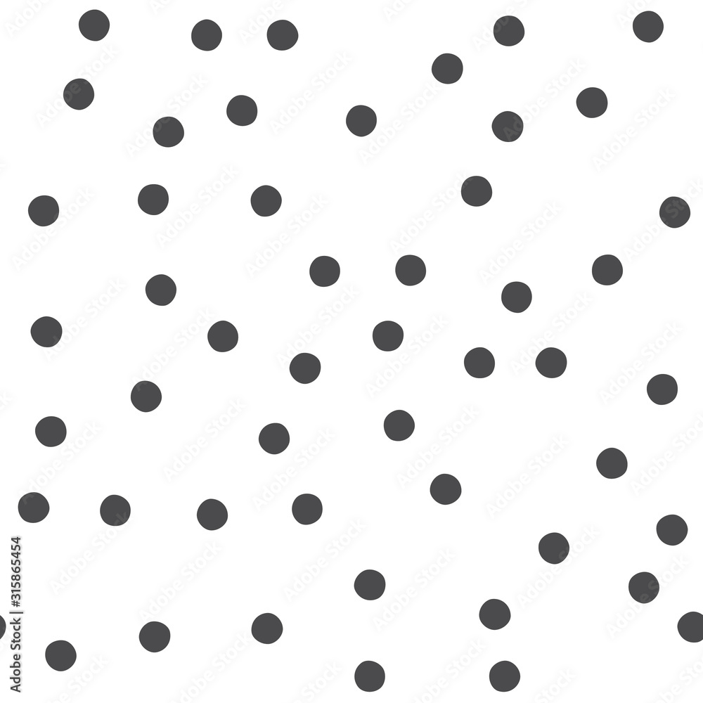 Beautiful Seamless pattern with dots small polka are black color