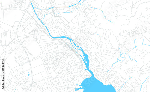 Thun, Switzerland bright vector map