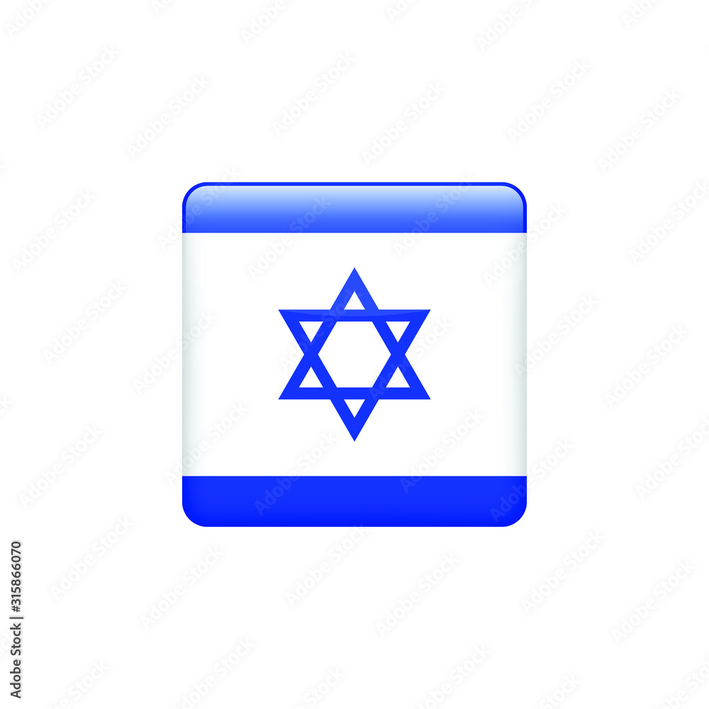 square Israel flag. Simple vector. National flag of Israel square Israel flag. Simple vector. National flag of Israel