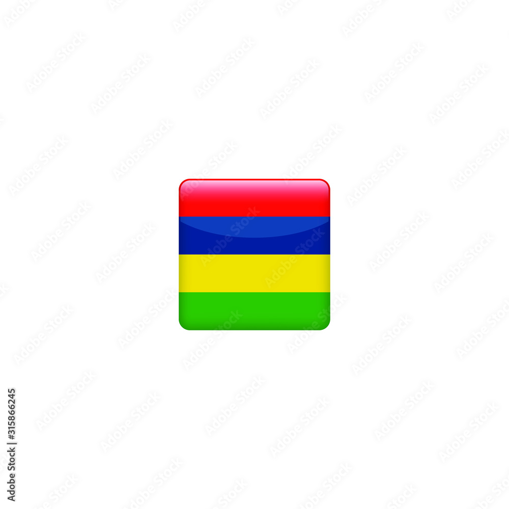 Obraz premium square Mauritius flag. Simple vector. National flag of Mauritius 