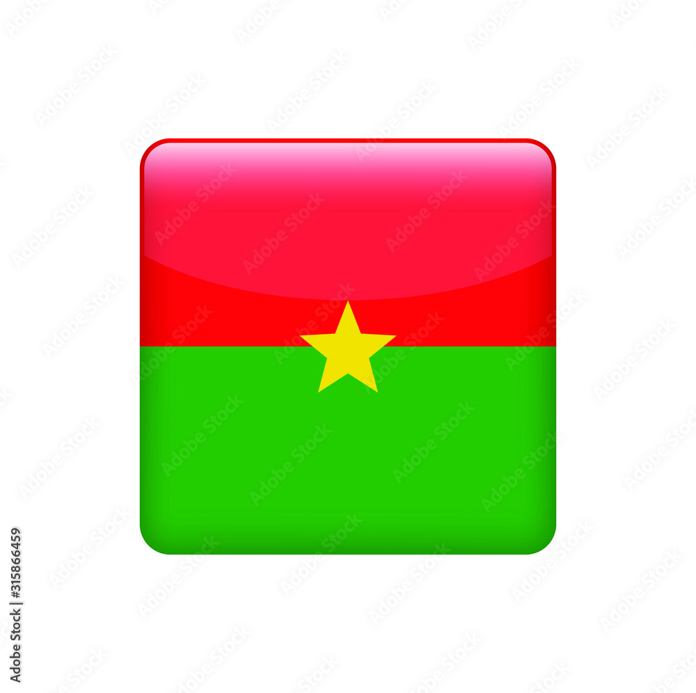 square Burkina Faso flag. Simple vector. National flag of Burkina Faso square Burkina Faso flag. Simple vector. National flag of Burkina Faso