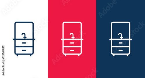 Bathroom sink icon for web and mobile