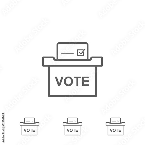 Vote icon in flat style. Vector