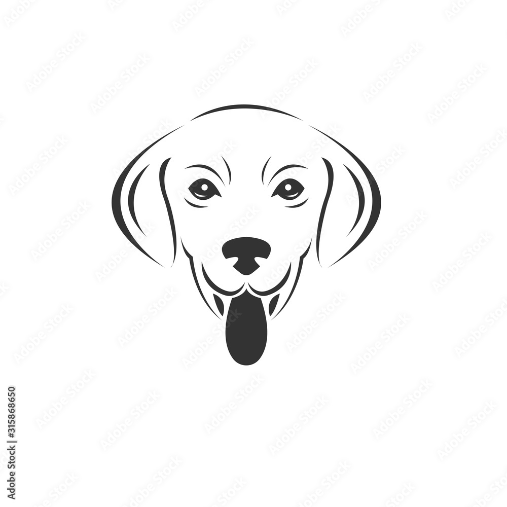 Vector of dog on a white background, Animal. Mammals. Easy editable layered illustration. symbol. logo. icon Vector of dog on a white background, Animal. Mammals. Easy editable layered illustration. symbol. logo. icon