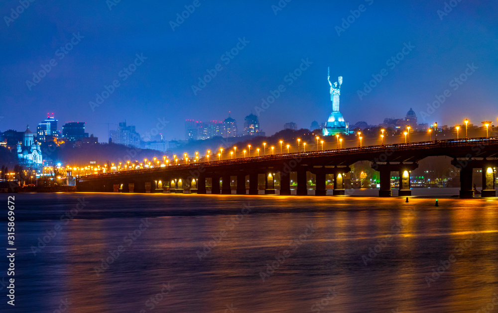 Paton Bridge in Kiev