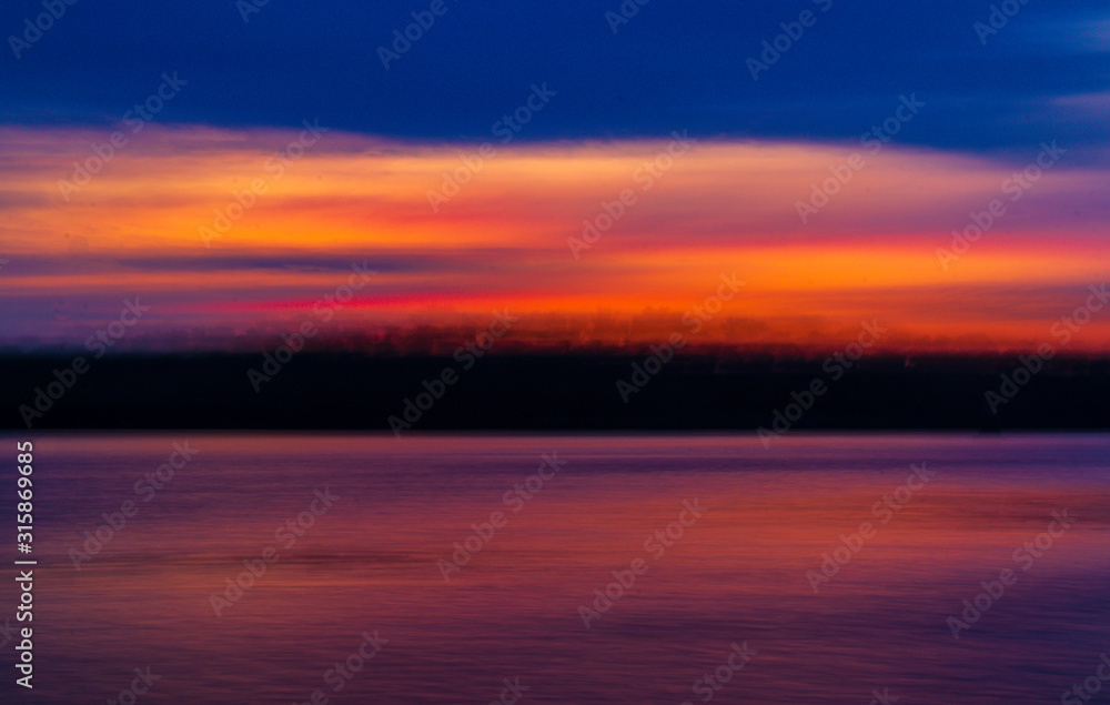 Abstract sunset landscape