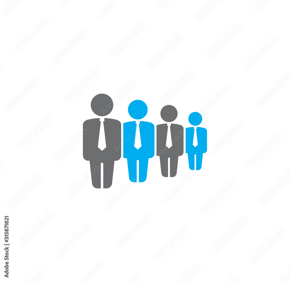 Group of business people related icon on background for graphic and web design. Creative illustration concept symbol for web or mobile app