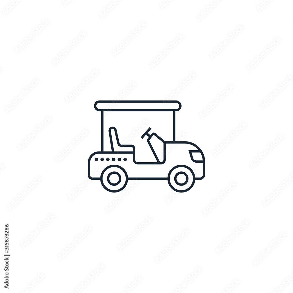 golf cart creative icon. From Transport icons collection. Isolated golf cart sign on white background