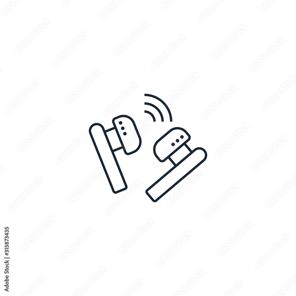 Obraz premium earphones creative icon. From Music icons collection. Isolated earphones sign on white background