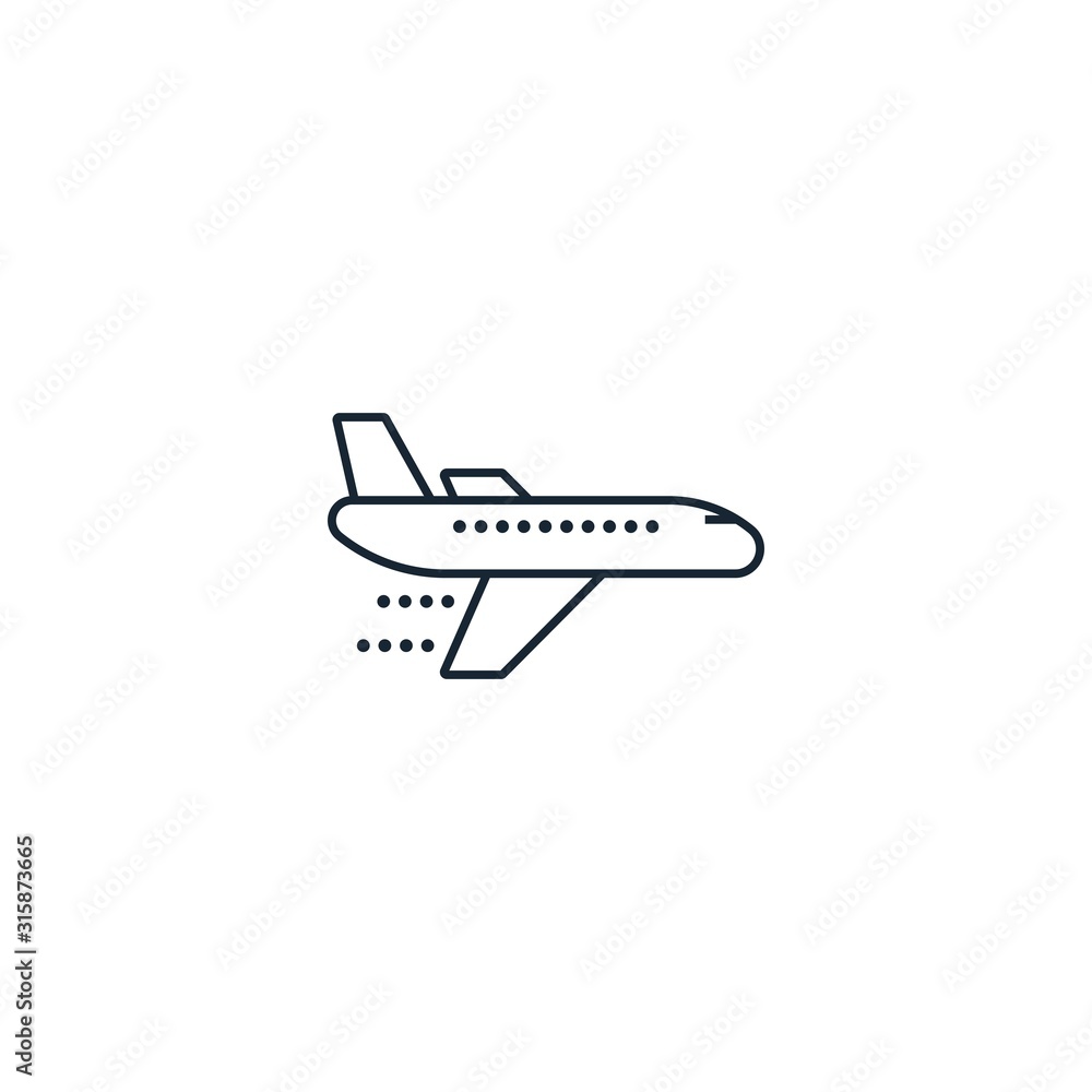 Airplane creative icon. From Transport icons collection. Isolated Airplane sign on white background Airplane creative icon. From Transport icons collection. Isolated Airplane sign on white background