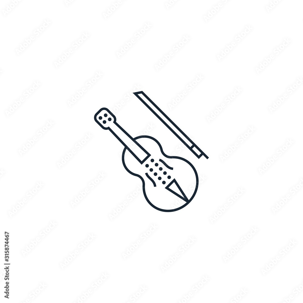 violin creative icon. From Music icons collection. Isolated violin sign on white background violin creative icon. From Music icons collection. Isolated violin sign on white background