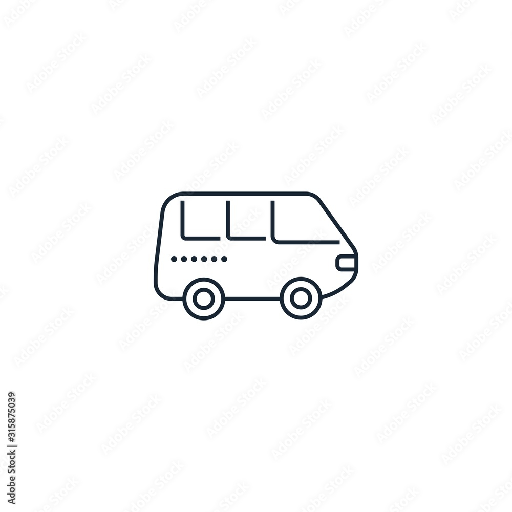 Van creative icon. From Transport icons collection. Isolated Van sign on white background Van creative icon. From Transport icons collection. Isolated Van sign on white background