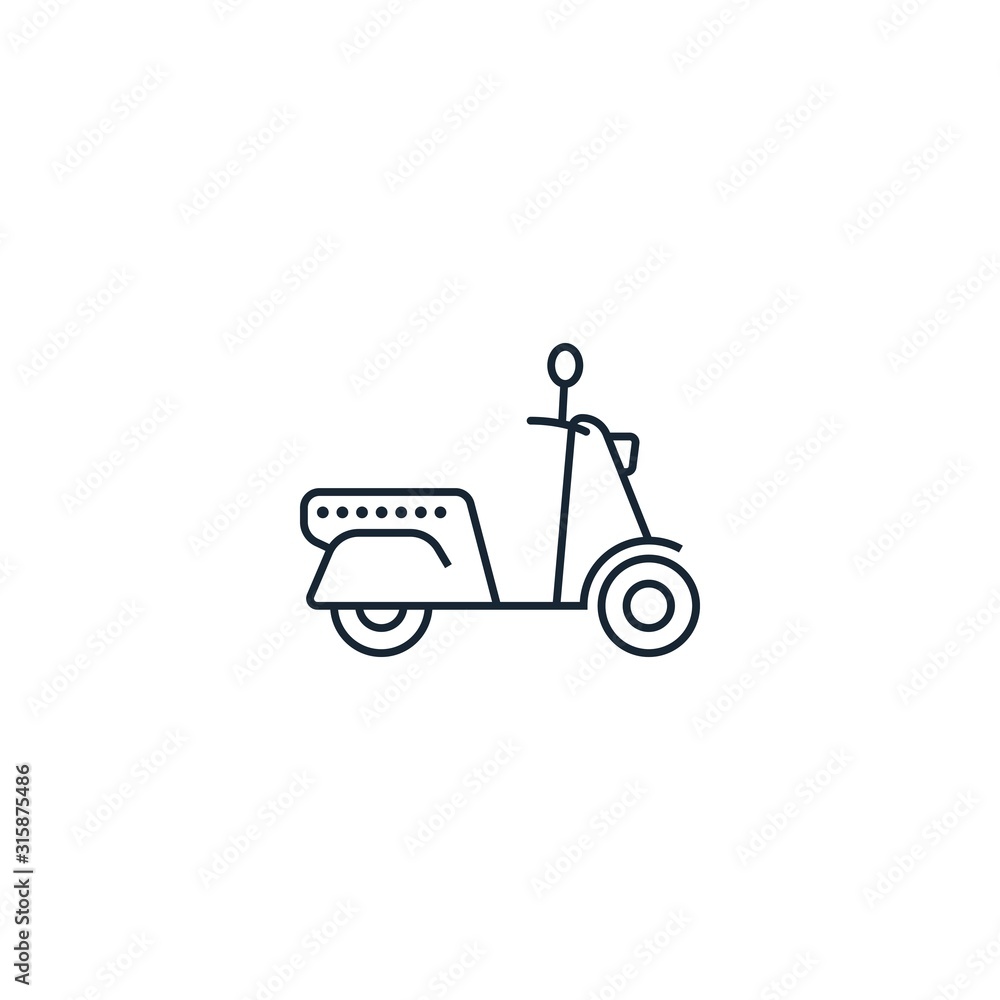 Moped creative icon. From Transport icons collection. Isolated Moped sign on white background
