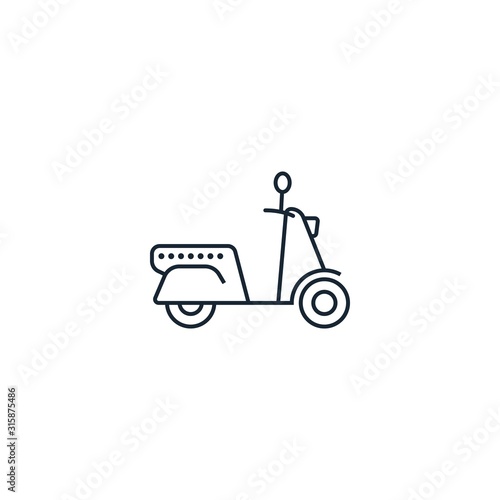 Moped creative icon. From Transport icons collection. Isolated Moped sign on white background © Gular