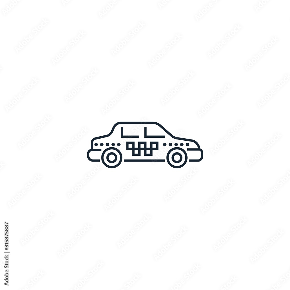 Obraz premium Taxi creative icon. From Travel icons collection. Isolated Taxi sign on white background