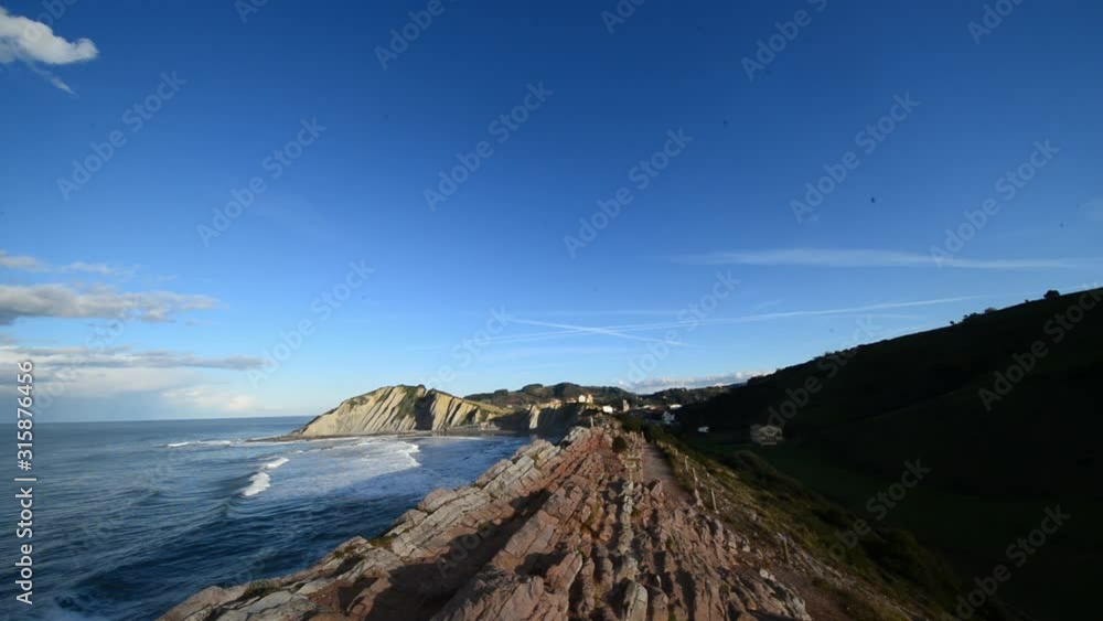 The Zumaia flysch on a clear summer day The Zumaia flysch on a clear summer day