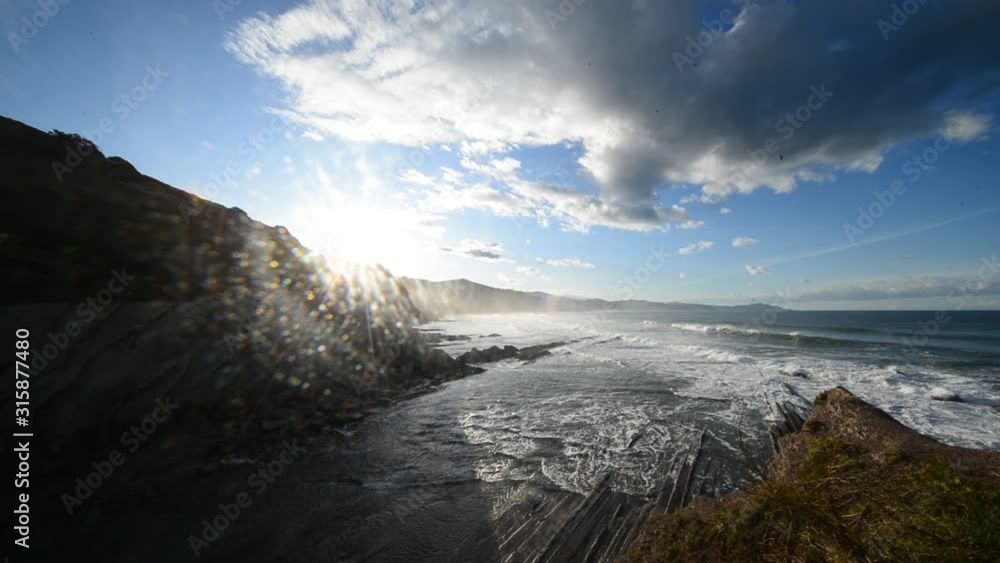 The Zumaia flysch on a clear summer day The Zumaia flysch on a clear summer day