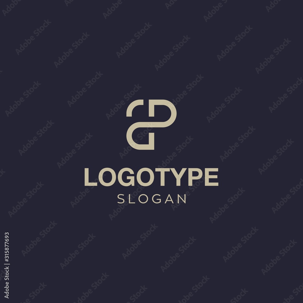 Initials logo letter alphabet vector premium for brand and universal company