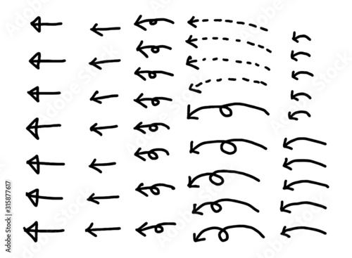 Handwritten arrow. Can also be used for presentations