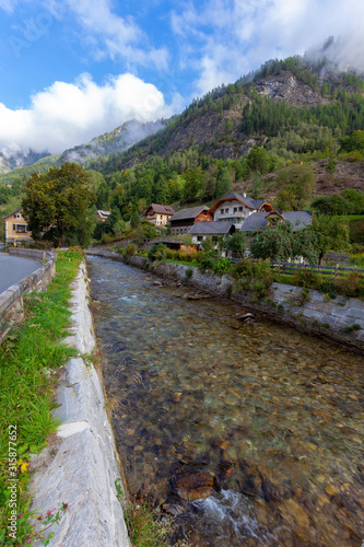 The village on the upper course of the Mur (Mura) River in Austrian Alps