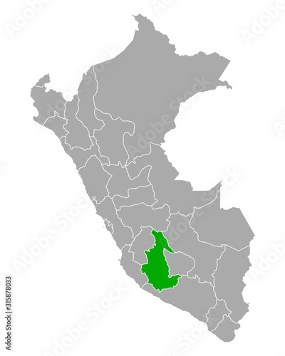 Karte von Ayacucho in Peru