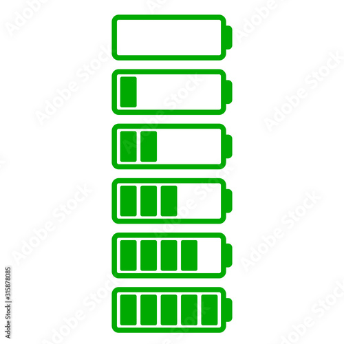 Batterieanzeige und Hintergrund