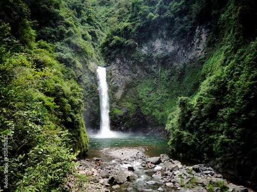 Waterfall in the rice terraces of Banaur, ifugao Philliines photo
