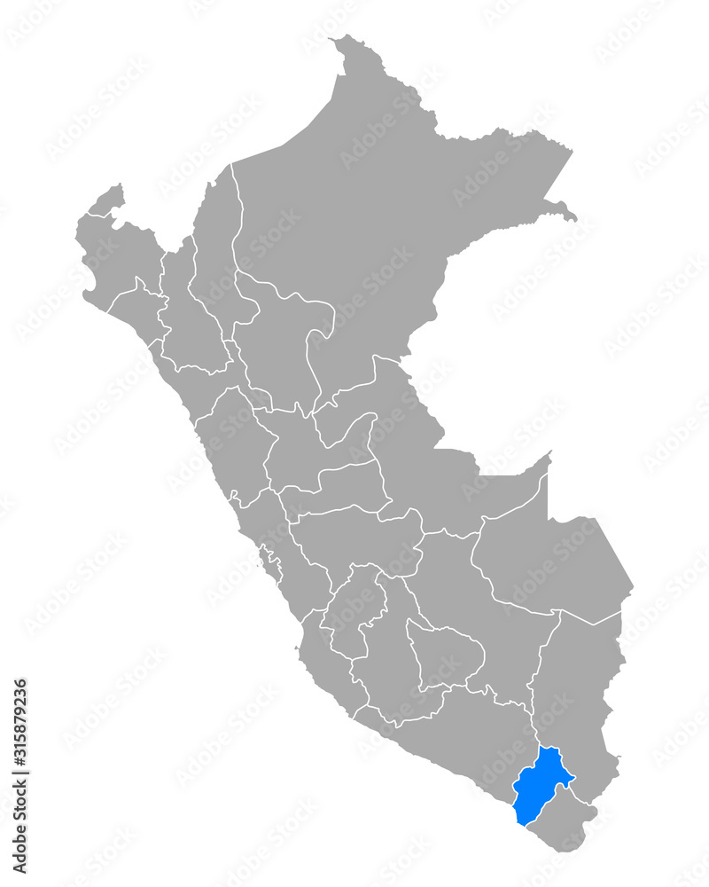 Karte von Moquegua in Peru