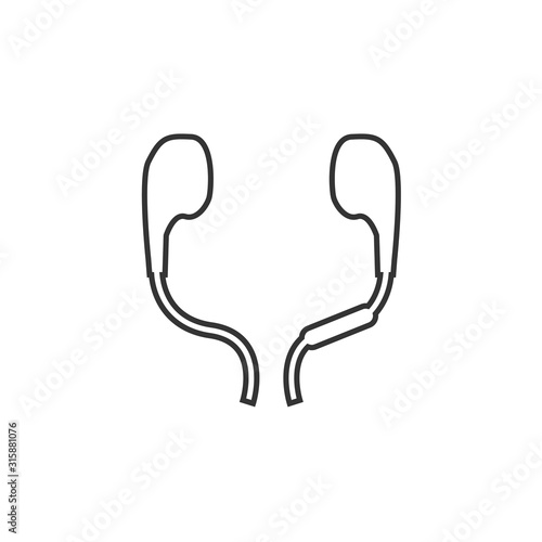 earphones icon vector illustration for website and graphic design