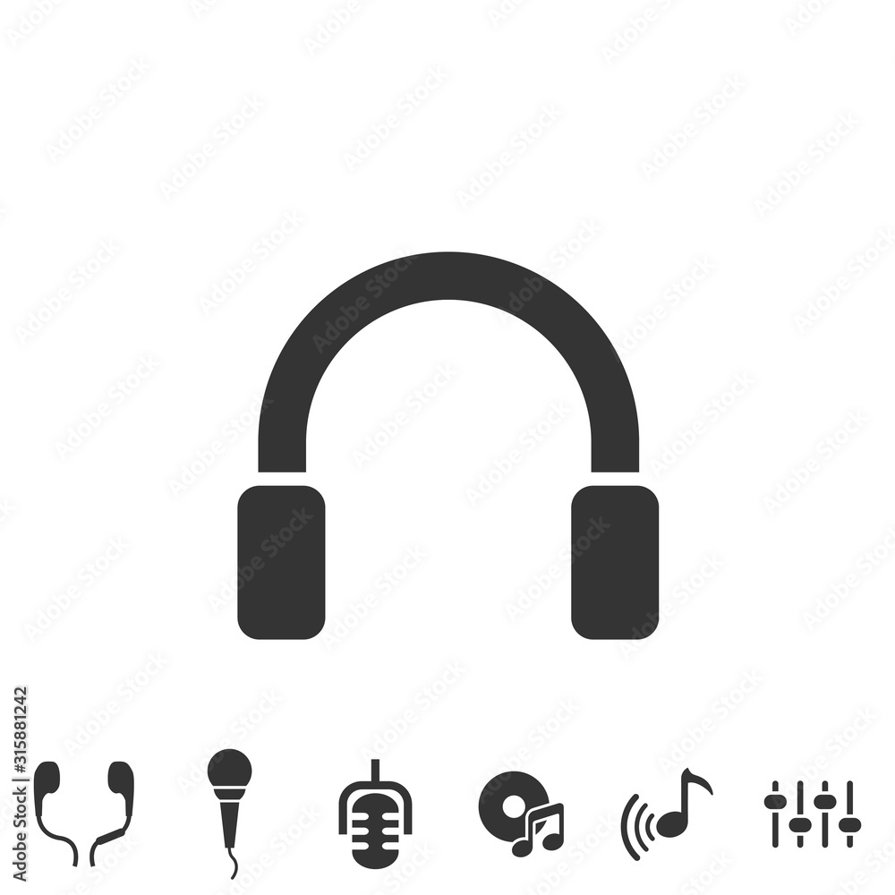 headphones icon vector illustration for website and graphic design headphones icon vector illustration for website and graphic design