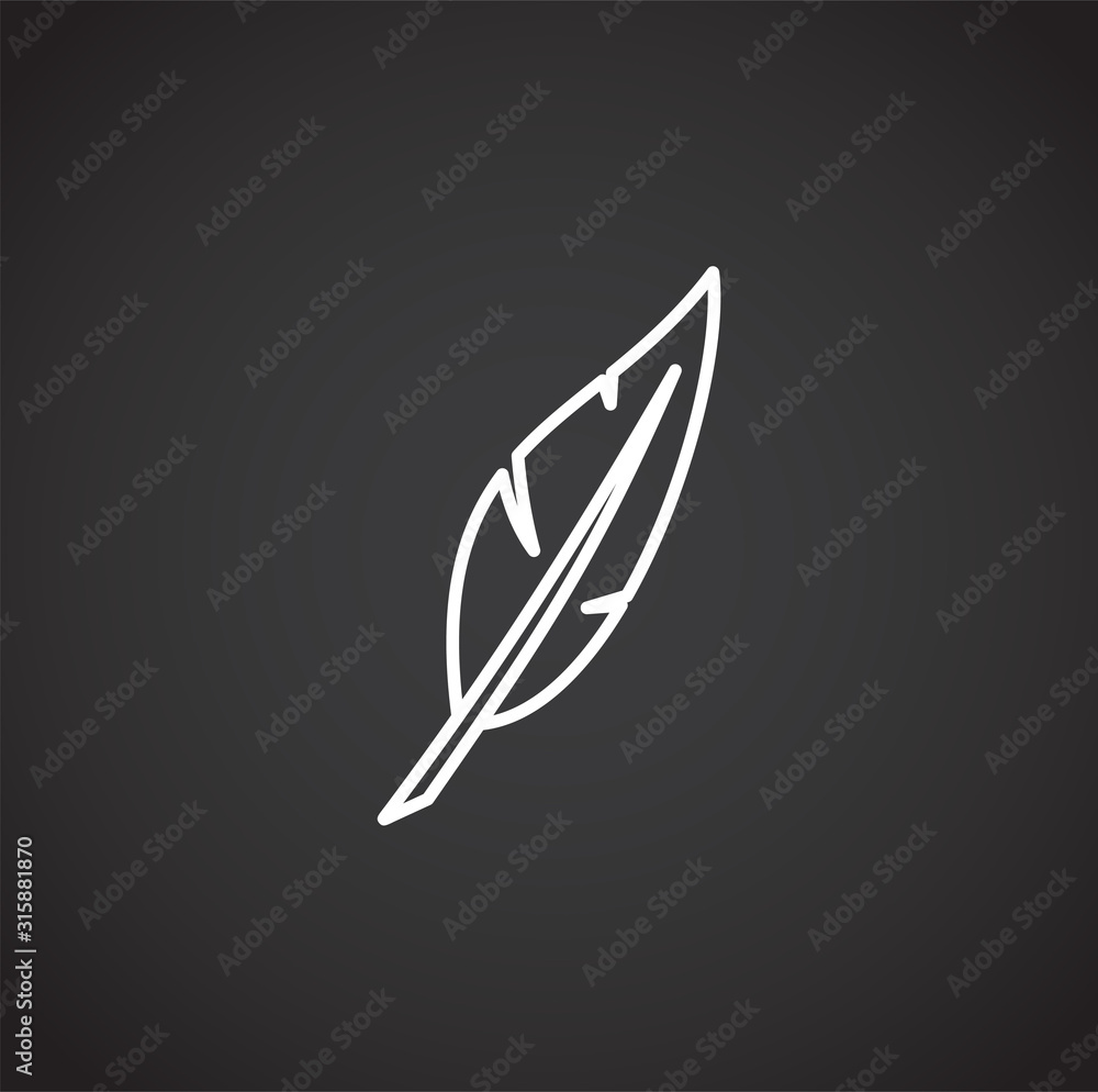 Feather icon outline on background for graphic and web design. Creative illustration concept symbol for web or mobile app Feather icon outline on background for graphic and web design. Creative illustration concept symbol for web or mobile app