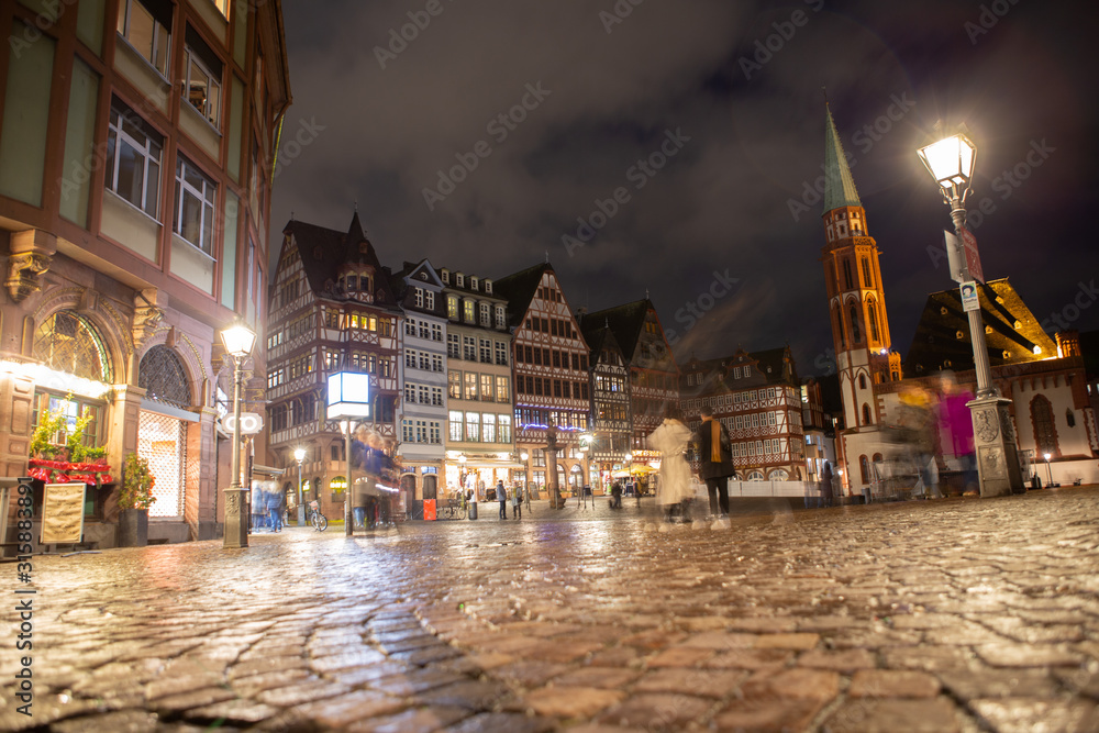 Dom-Römer. The city of old old building in the city of Frankfurt am Main. Old houses and buildings in Germany. 10.01.2020 Frankfurt am Main Germany.