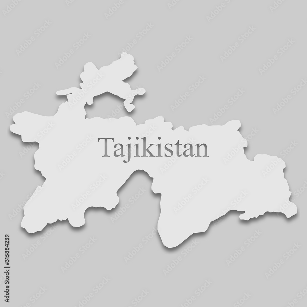 map of Tajikistan map of Tajikistan