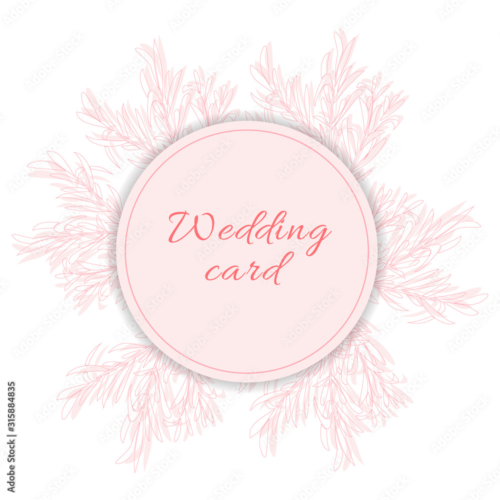 Obraz premium Wedding card template. Modern illustration for design and web.
