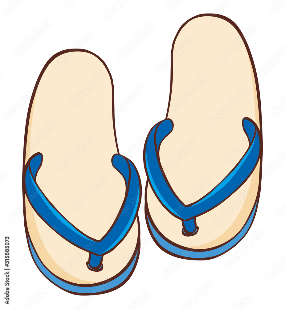 Pair of sandals on white background Pair of sandals on white background