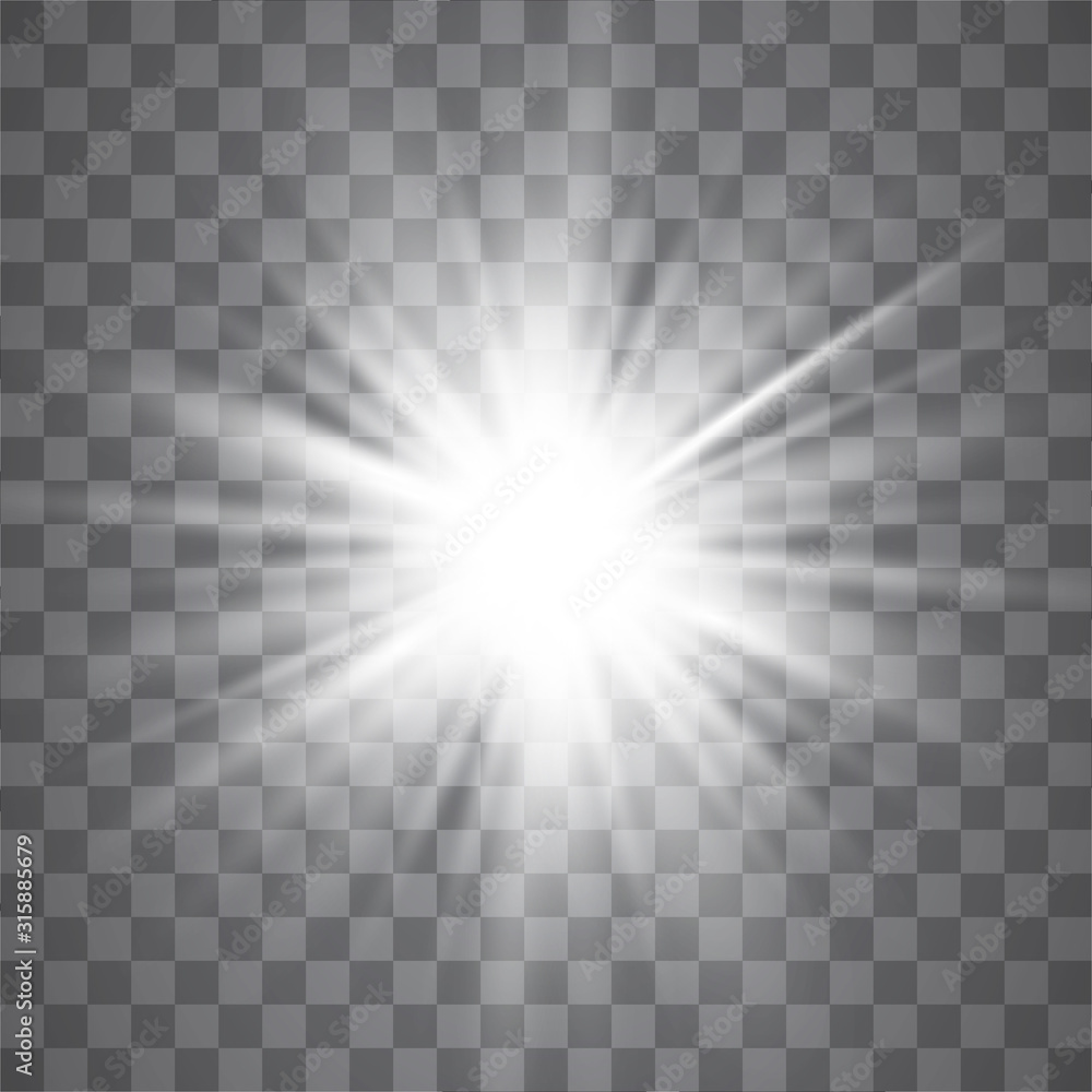 Glow light effect. Star burst with sparkles. Sun. Vector illustration. Glow light effect. Star burst with sparkles. Sun. Vector illustration.