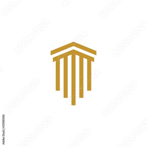 Pillar Logo Template. Column Vector illustration