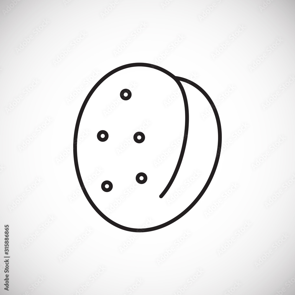 Fruit related icon outline on background for graphic and web design. Creative illustration concept symbol for web or mobile app Fruit related icon outline on background for graphic and web design. Creative illustration concept symbol for web or mobile app